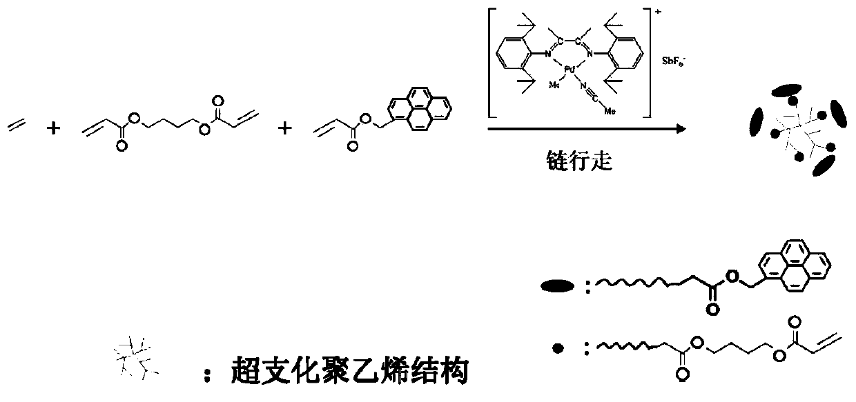 Functional hyperbranched polyethylene and preparation thereof, and application thereof in preparation of high-stability flexible conductive/electro-thermal film