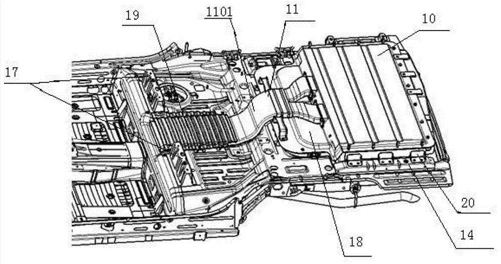 Rear floor assembly structure of plug-in hybrid electric vehicle