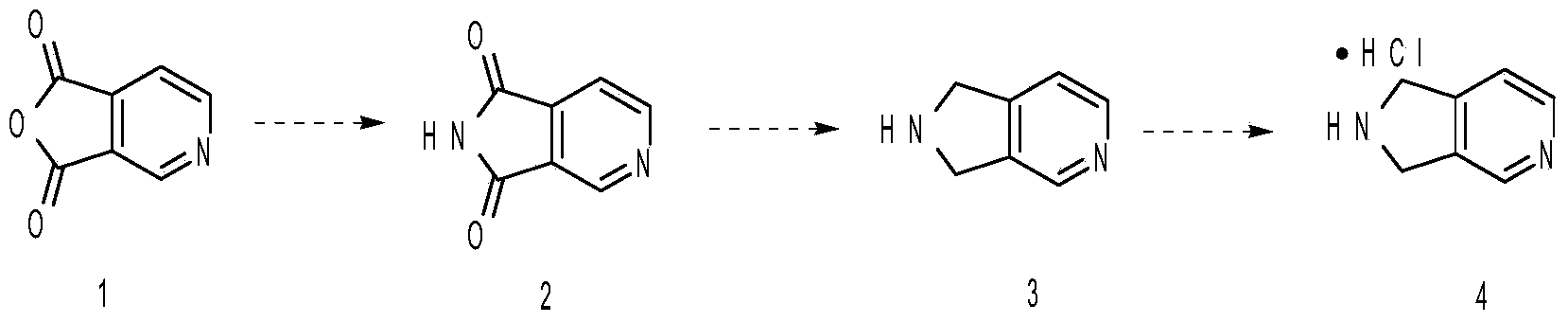Method for preparing 2,3-dihydro-1H-pyrrolo pyridine hydrochloride