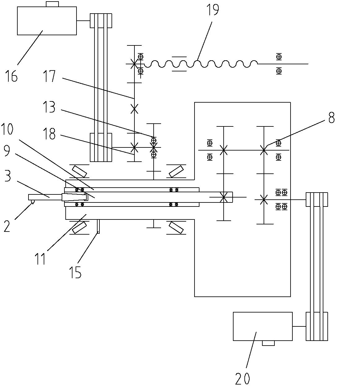 Whirlwind thread tapping machine