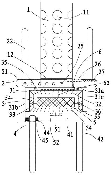 Cast-in-place concrete pile air bubble elimination casting device