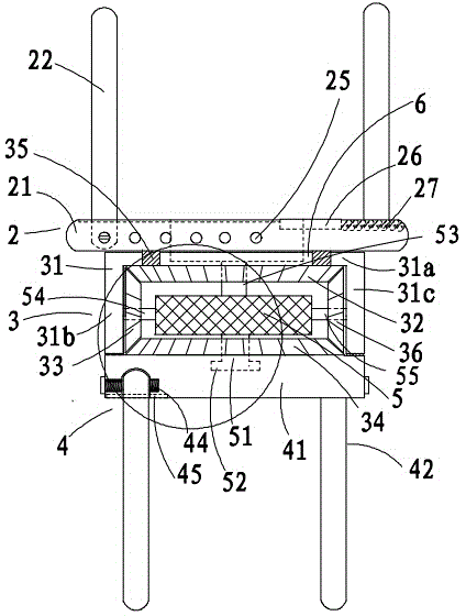 Cast-in-place concrete pile air bubble elimination casting device