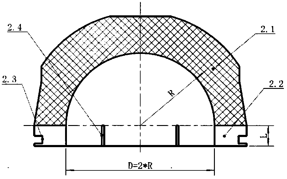 Non-dislocation acetabular lining prosthesis