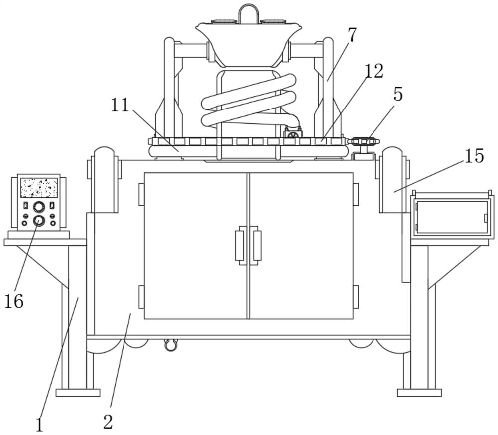 Fabricated material mixing device for building construction and use method