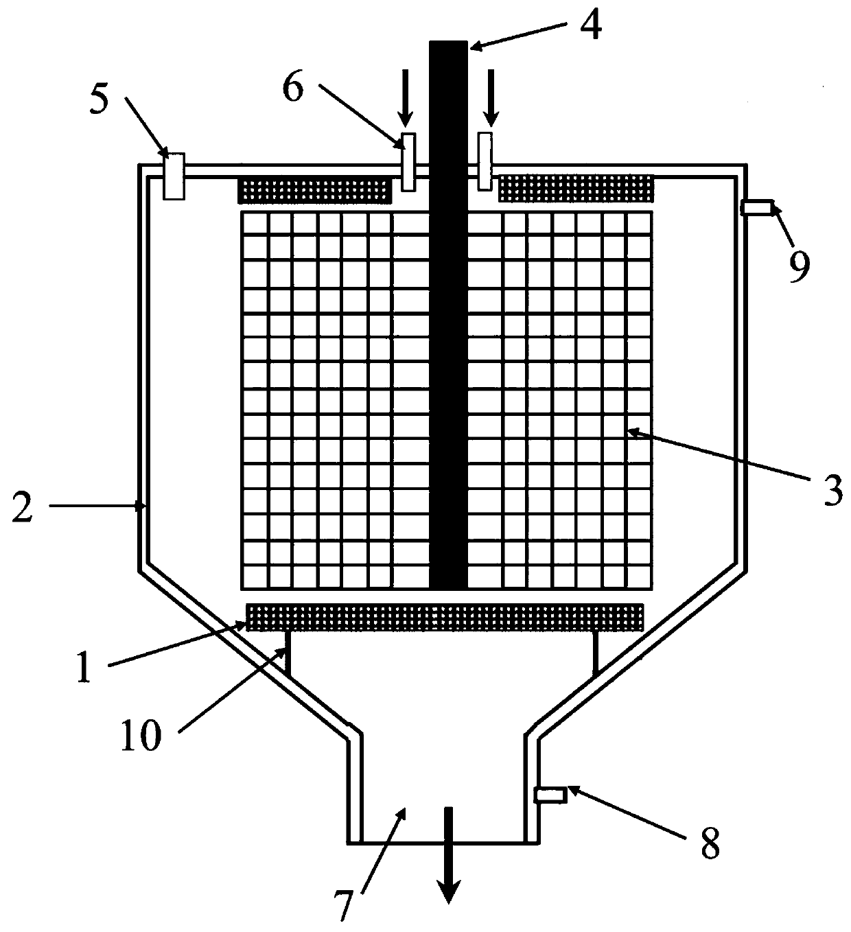 Device for heat and mass transfer and reaction of high-viscosity materials