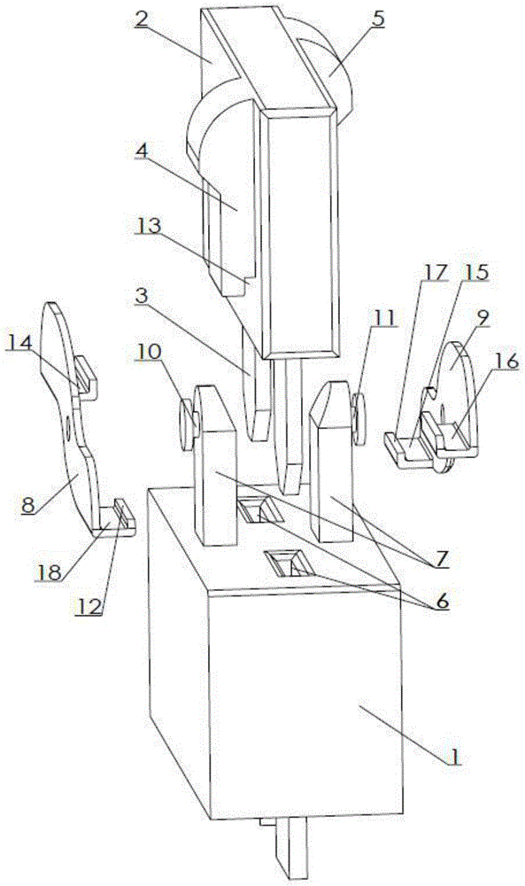 Jacking and tilting type automobile insurance component