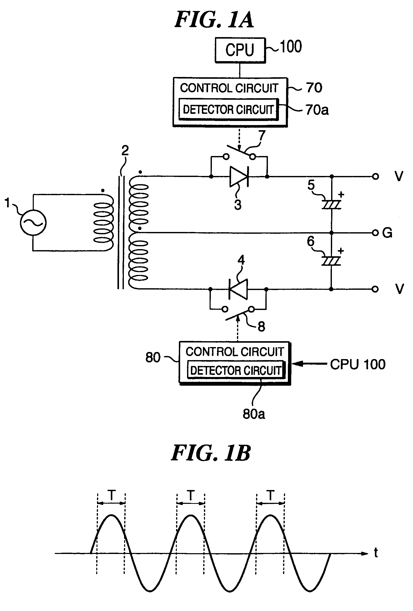 Capacitor-input positive and negative power supply circuit