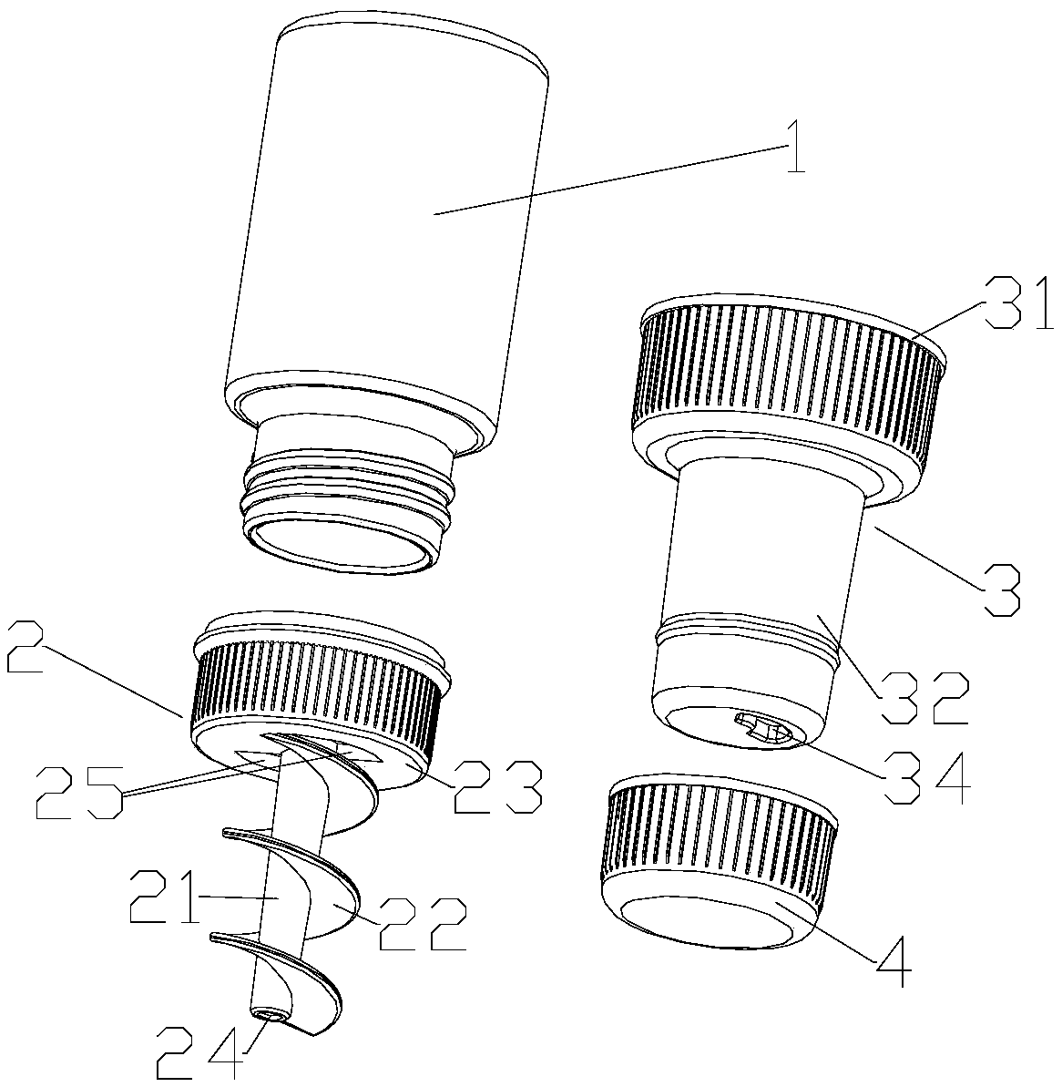 Medicine bottle, medicine bottle assembly, capsule medicine dispenser and administration method for powder medicine