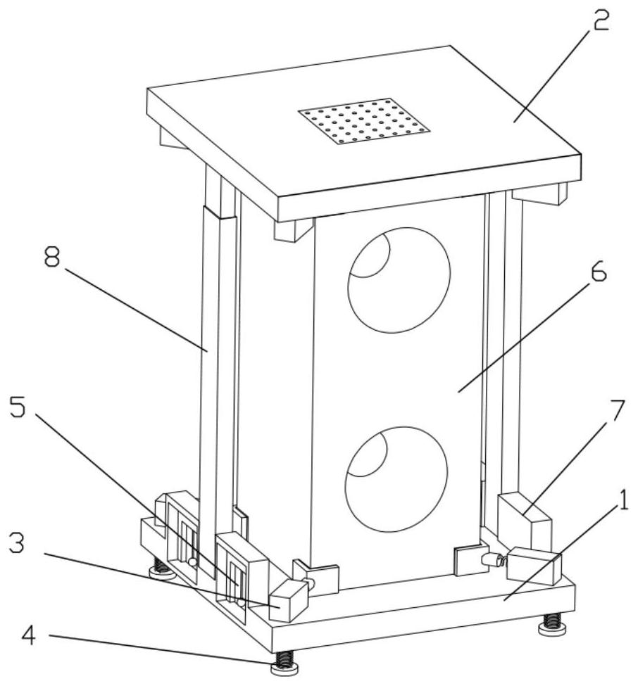 Damping and anti-toppling structure of loudspeaker