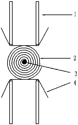 Method for winding polar group of valve-regulated lead acid storage battery and special apparatus for same