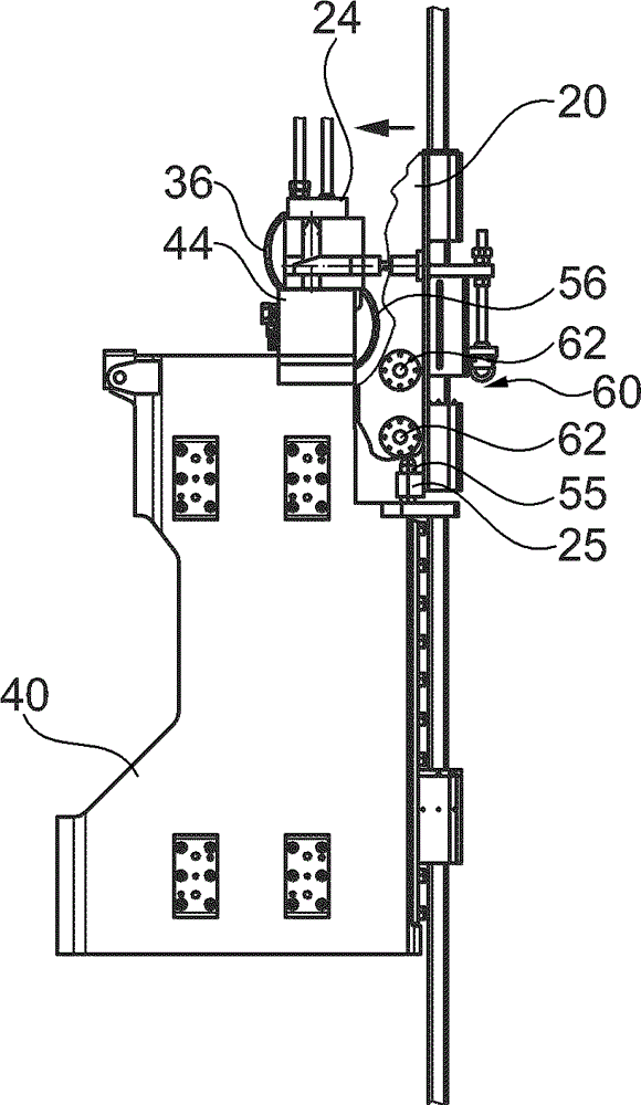 Mast arrangement and method for connecting a tool unit to a mast carriage of a mast arrangement