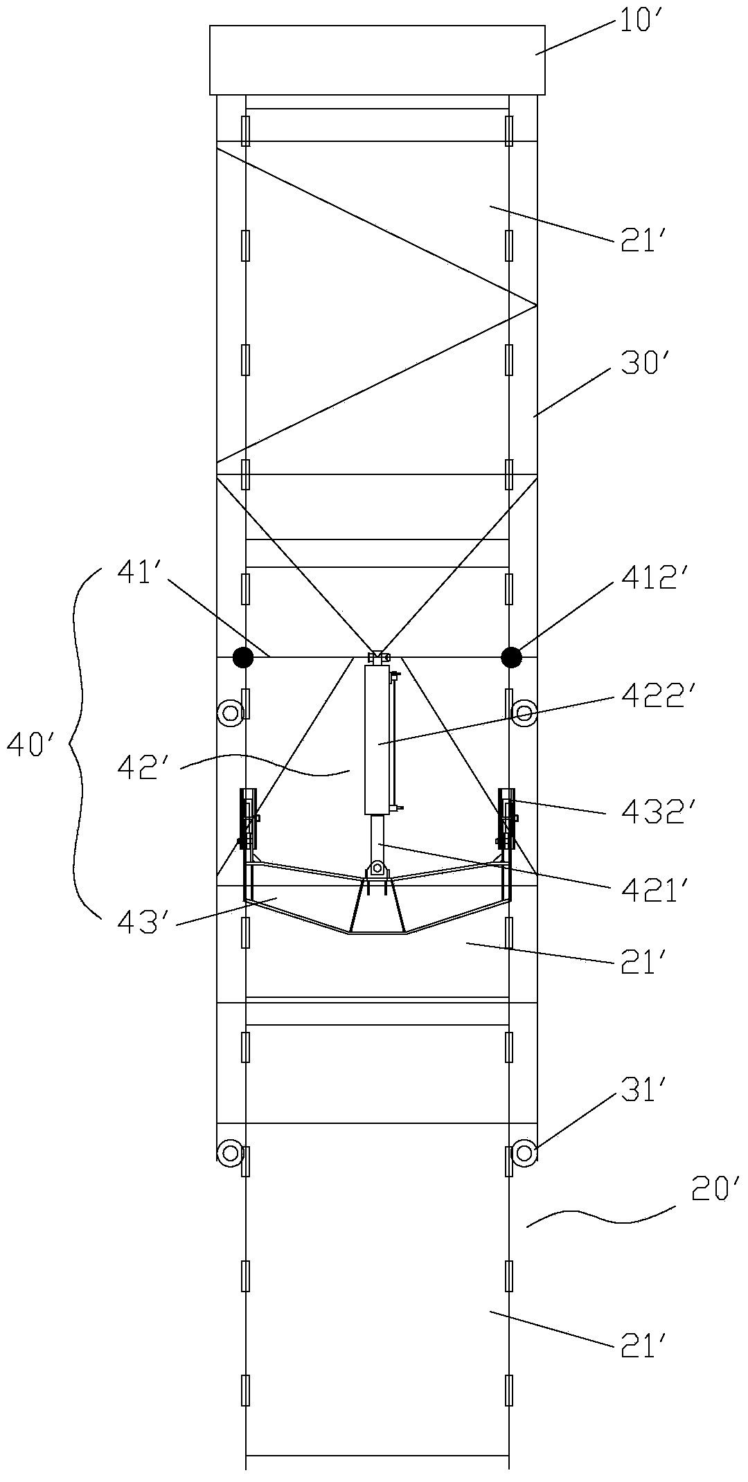 Crane, standard knot lifting and adding system thereof and standard knot lifting and adding method