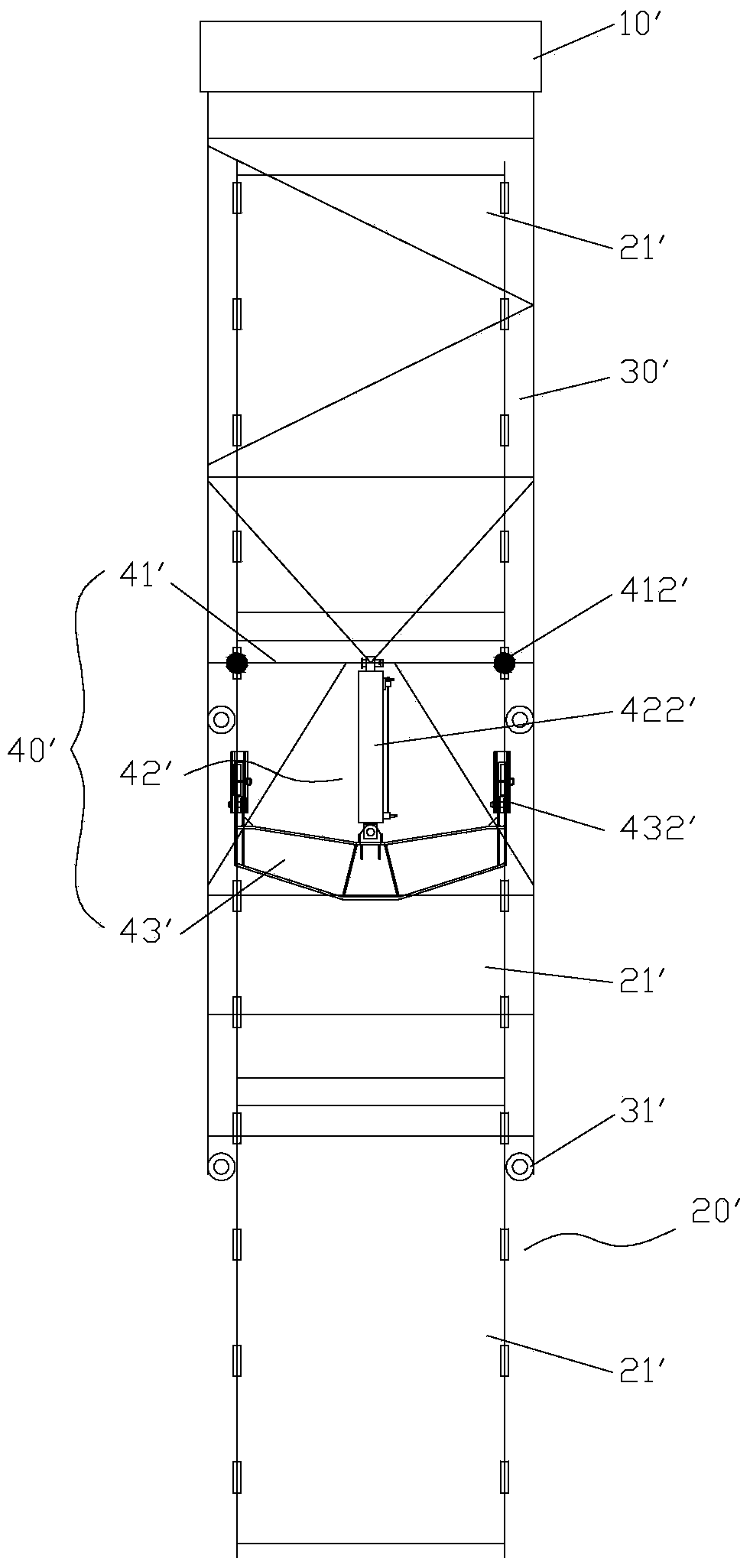 Crane, standard knot lifting and adding system thereof and standard knot lifting and adding method