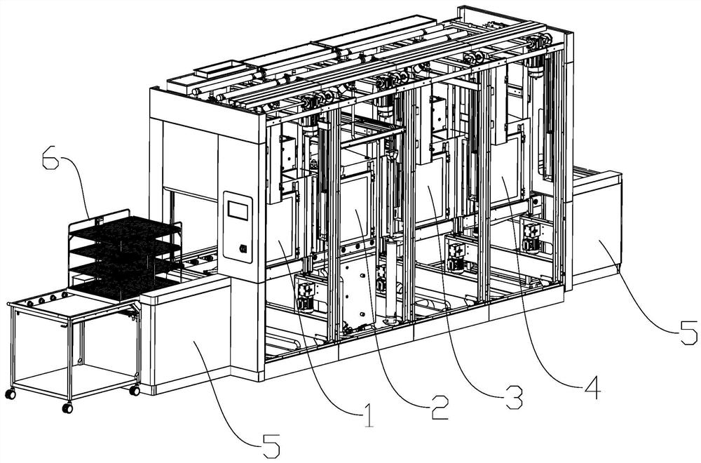 Multi-cabin medical cleaning machine