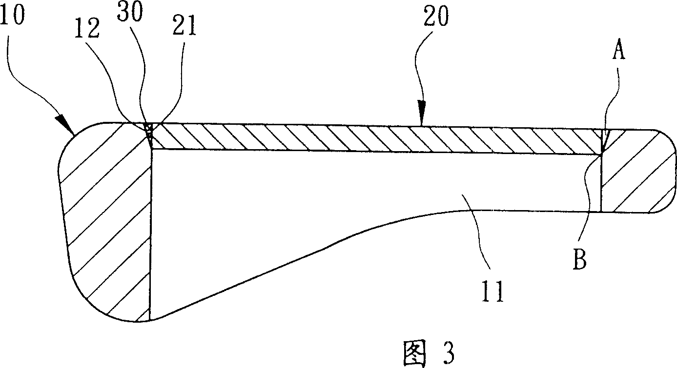 Golf rod head having joint portion and material filling space