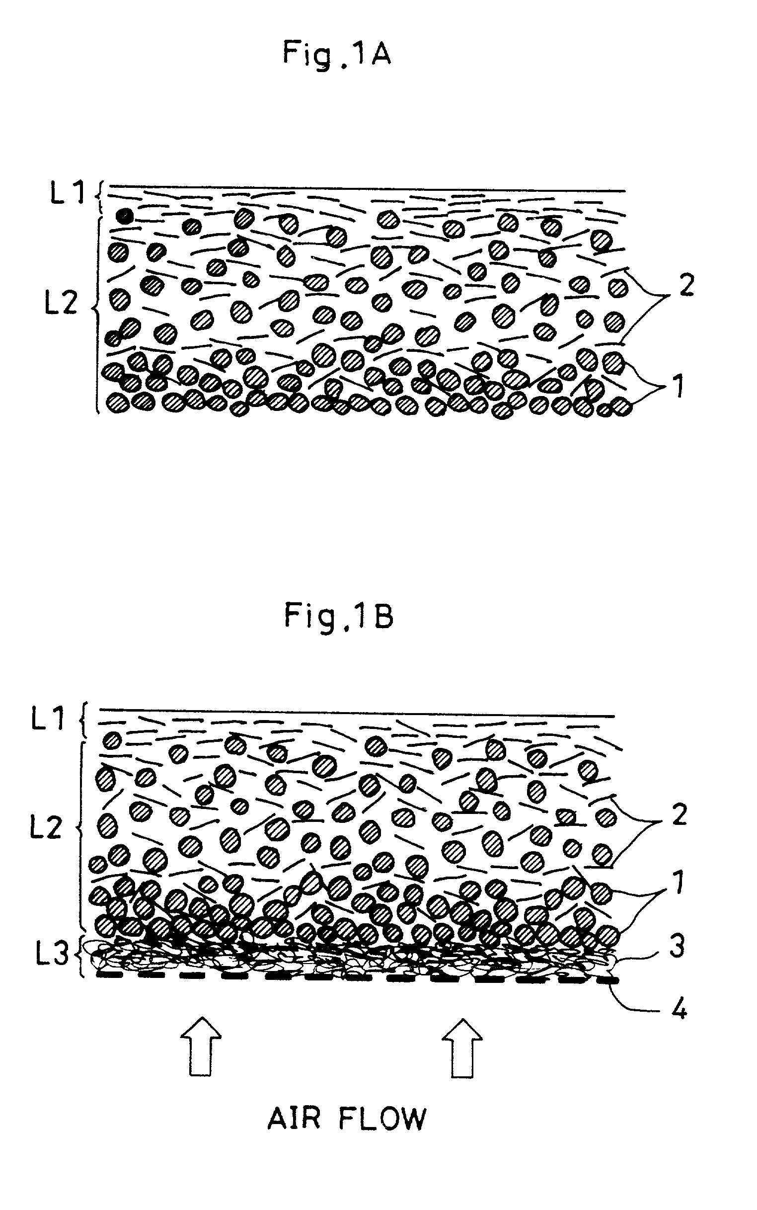 Gas adsorption sheet and air-purifying filter
