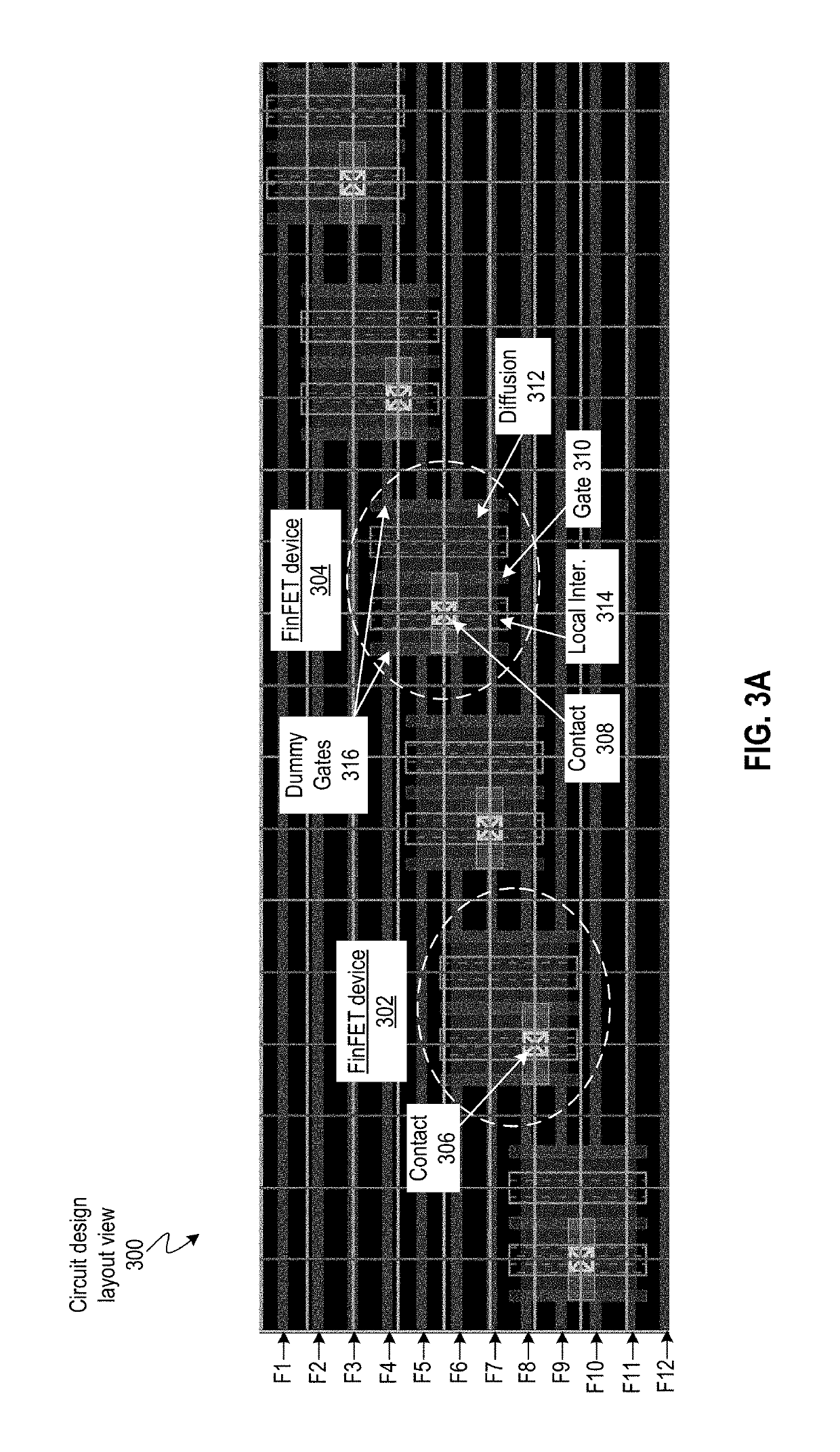Using color pattern assigned to shapes for custom layout of integrated circuit (IC) designs