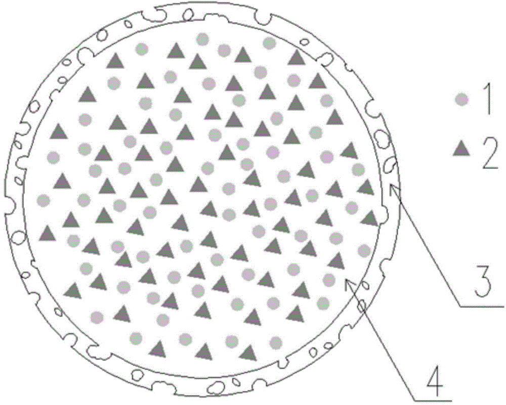 Carbon-iron microbattery slow-release carbon source filler and preparation method thereof