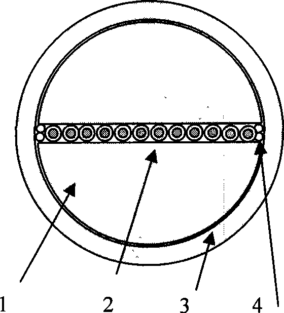 Parallel array multi-core fiber and preparation method thereof