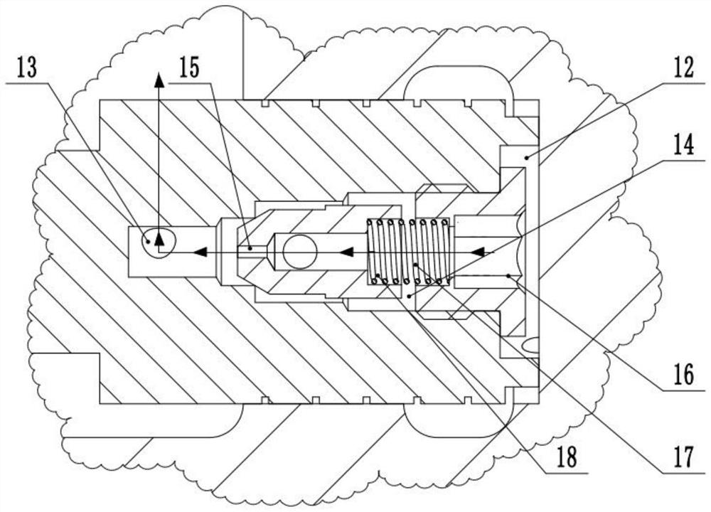 Constant pressure difference valve with buffering function