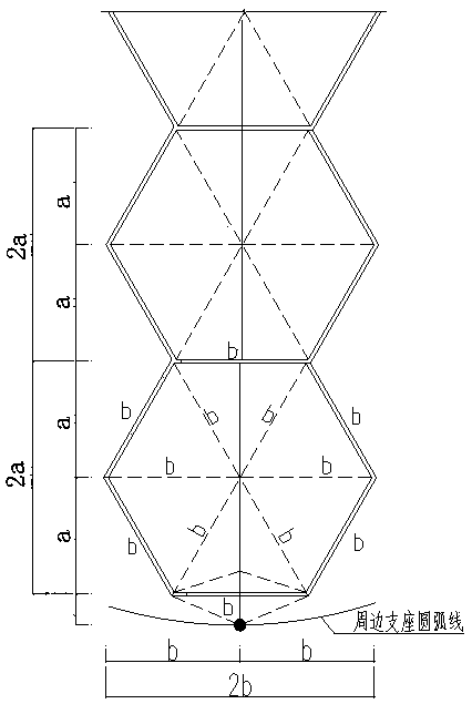 Circular plane large-span honeycomb type concrete open web sandwich plate floor system and construction method thereof