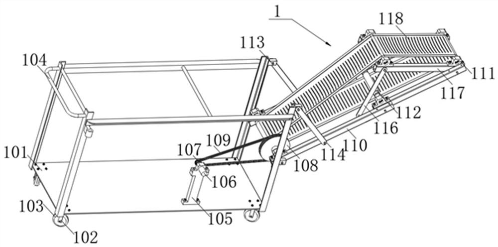 Picking, classifying and storage equipment for apples and using method thereof