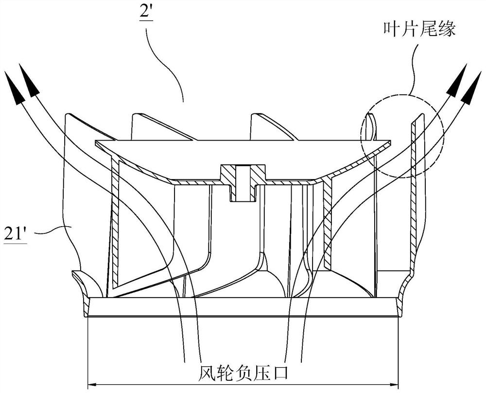 Enveloping type wind wheel air duct structure