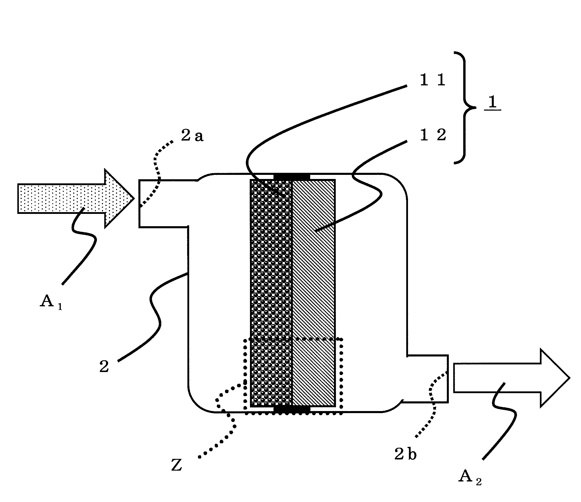 Filter for removing a sulfur-containing-gas and method for removing a sulfur-containing-gas using the same