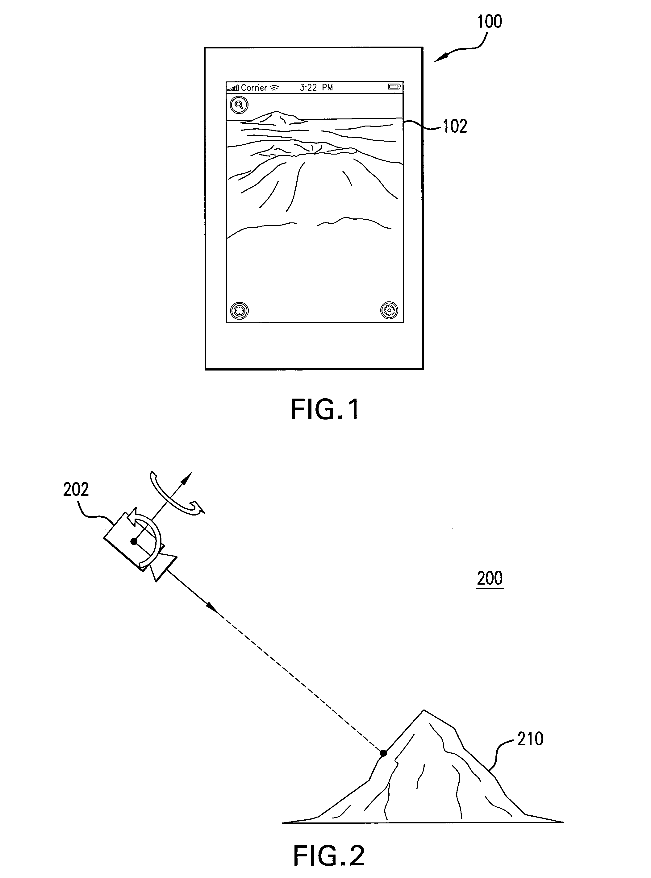 User Interface Gestures For Moving a Virtual Camera On A Mobile Device