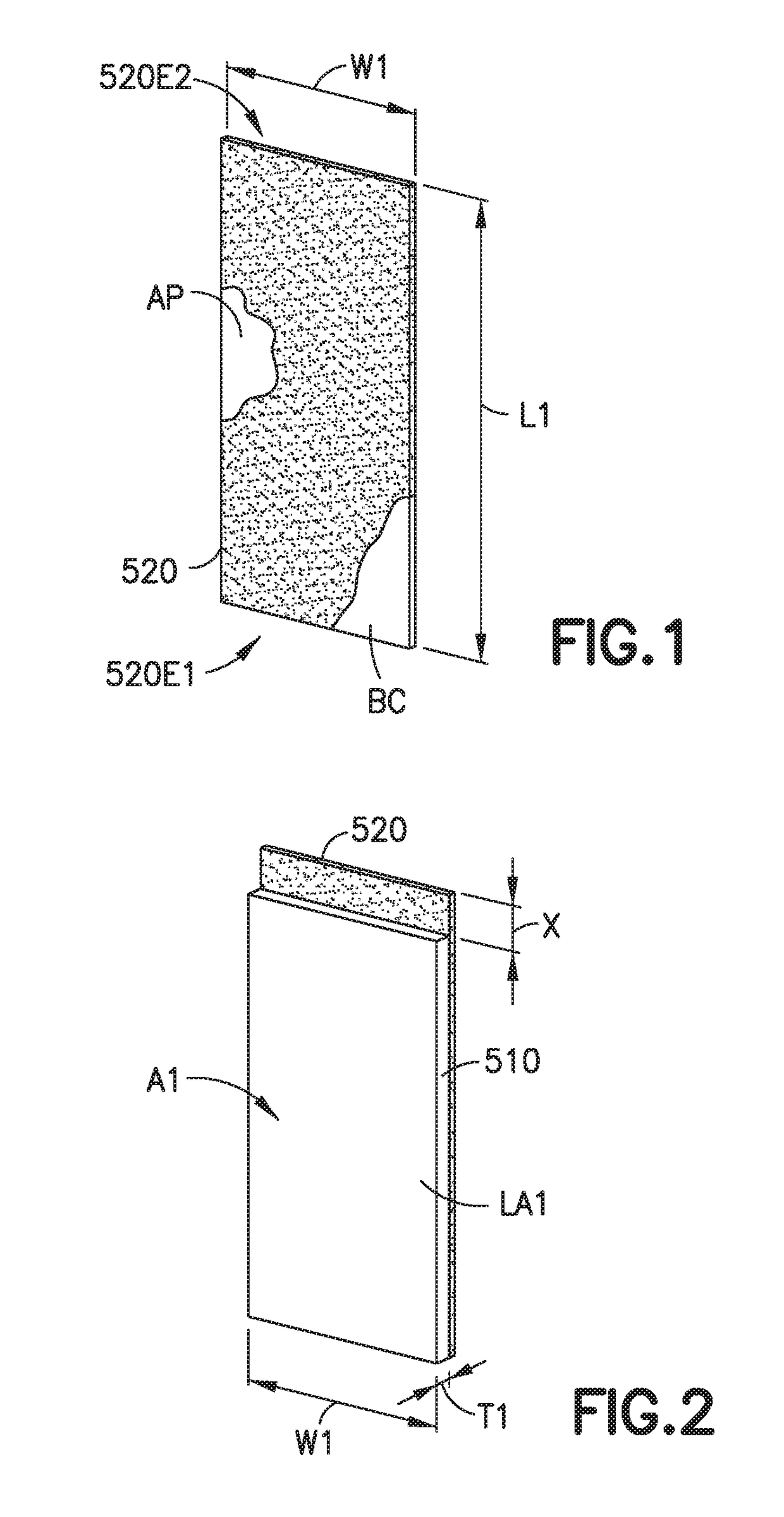 Peel adhesion test specimens and method for their preparation