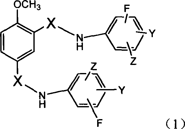 N,N'-difluorophenyl derivative of 4-methoxyl-1,3-phthalamide and use thereof
