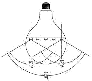 All-round light-emitting high-power LED corn-cob-shaped lamp
