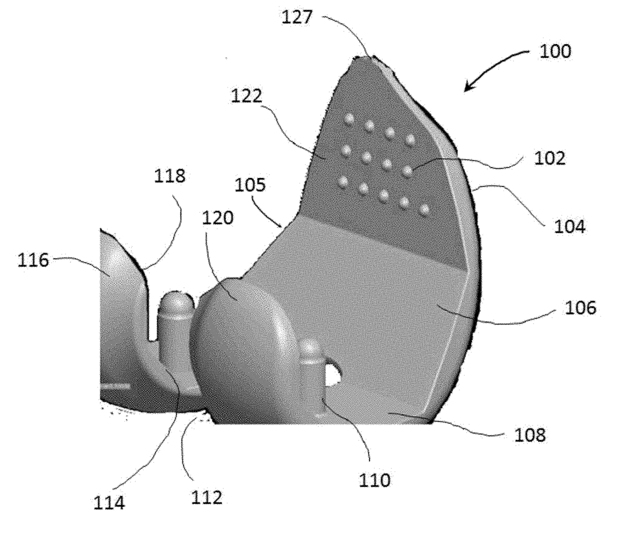 Flexible snap-fit prosthetic component