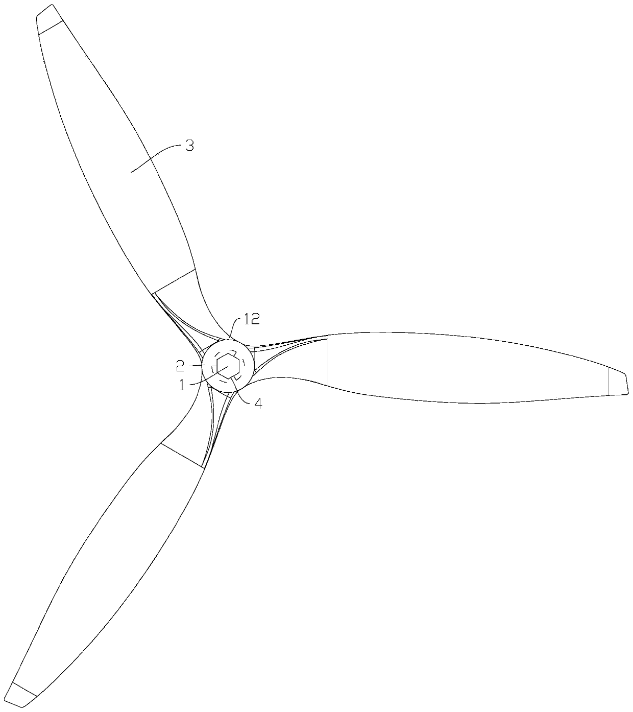 Propeller having adjustable effective aerodynamic force