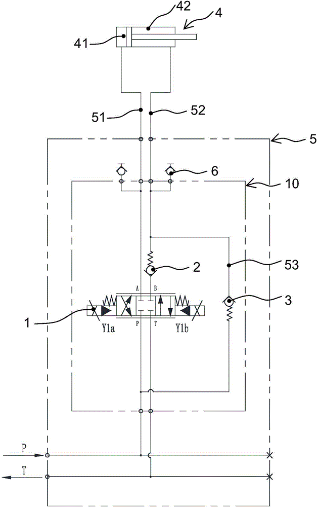 A kind of hydraulic control system and control method for pushing blank cylinder forward of punching machine