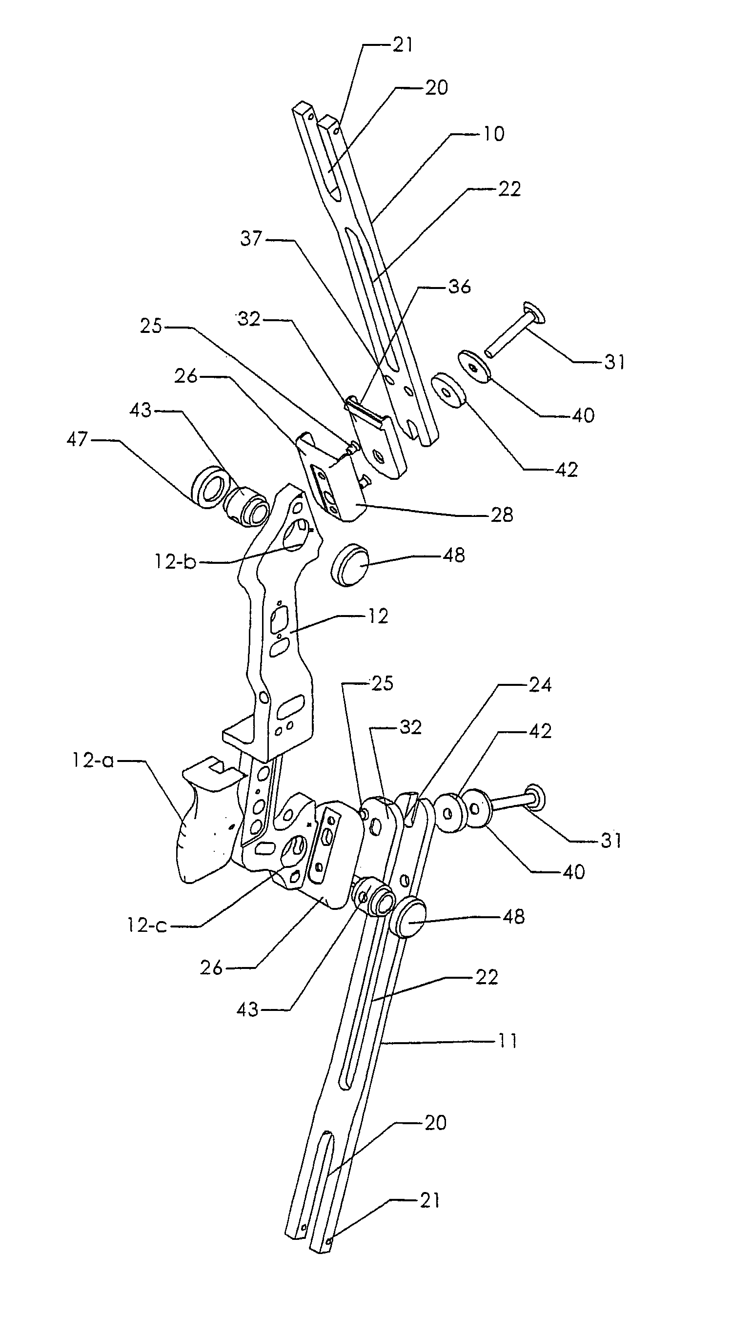 Compound archery bow construction and methods of making and operating the bow
