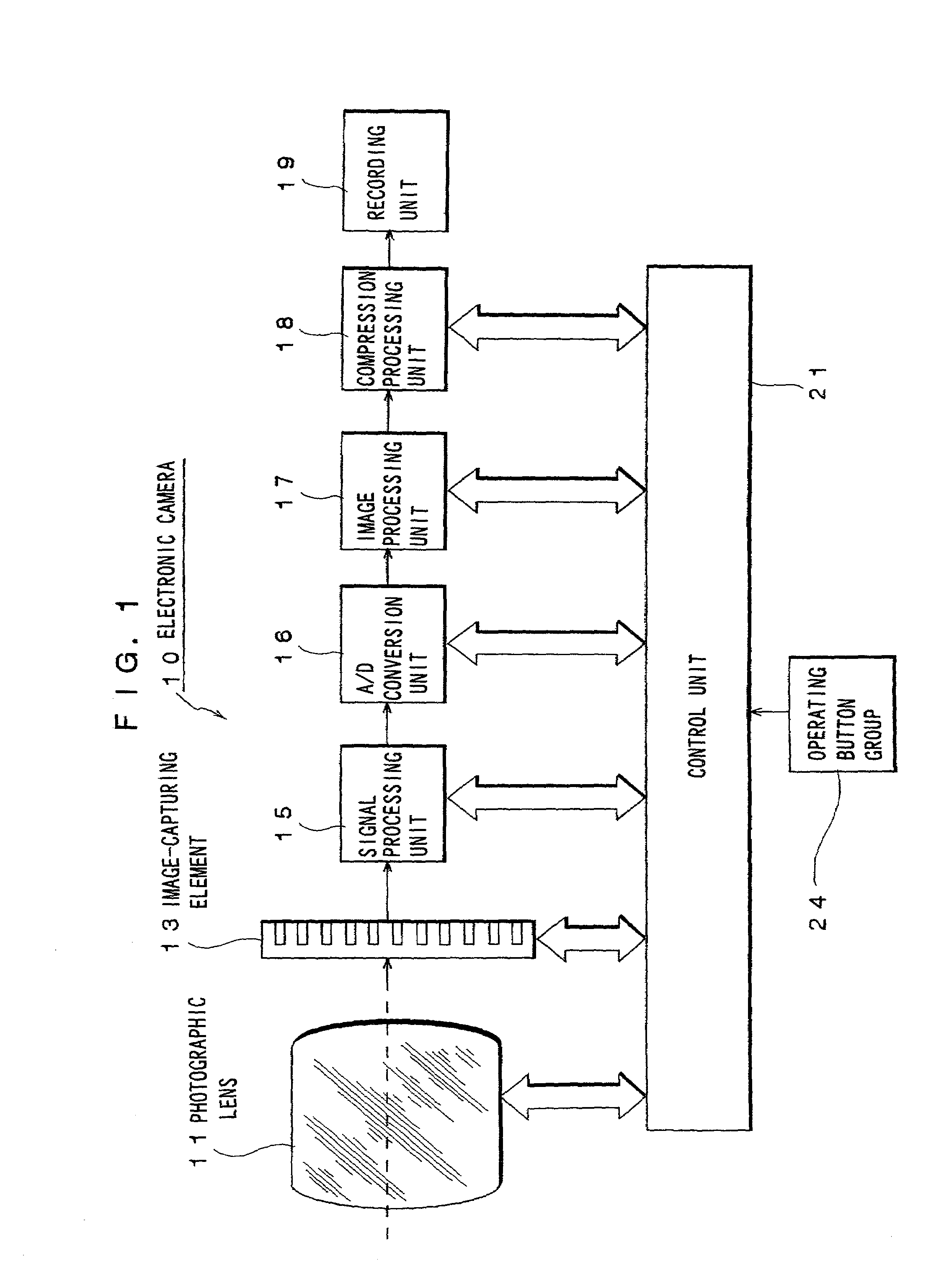 Electronic camera and image processing program