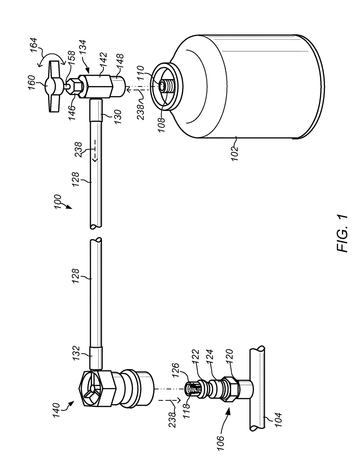 Refrigerant charging assemblies and methods of use