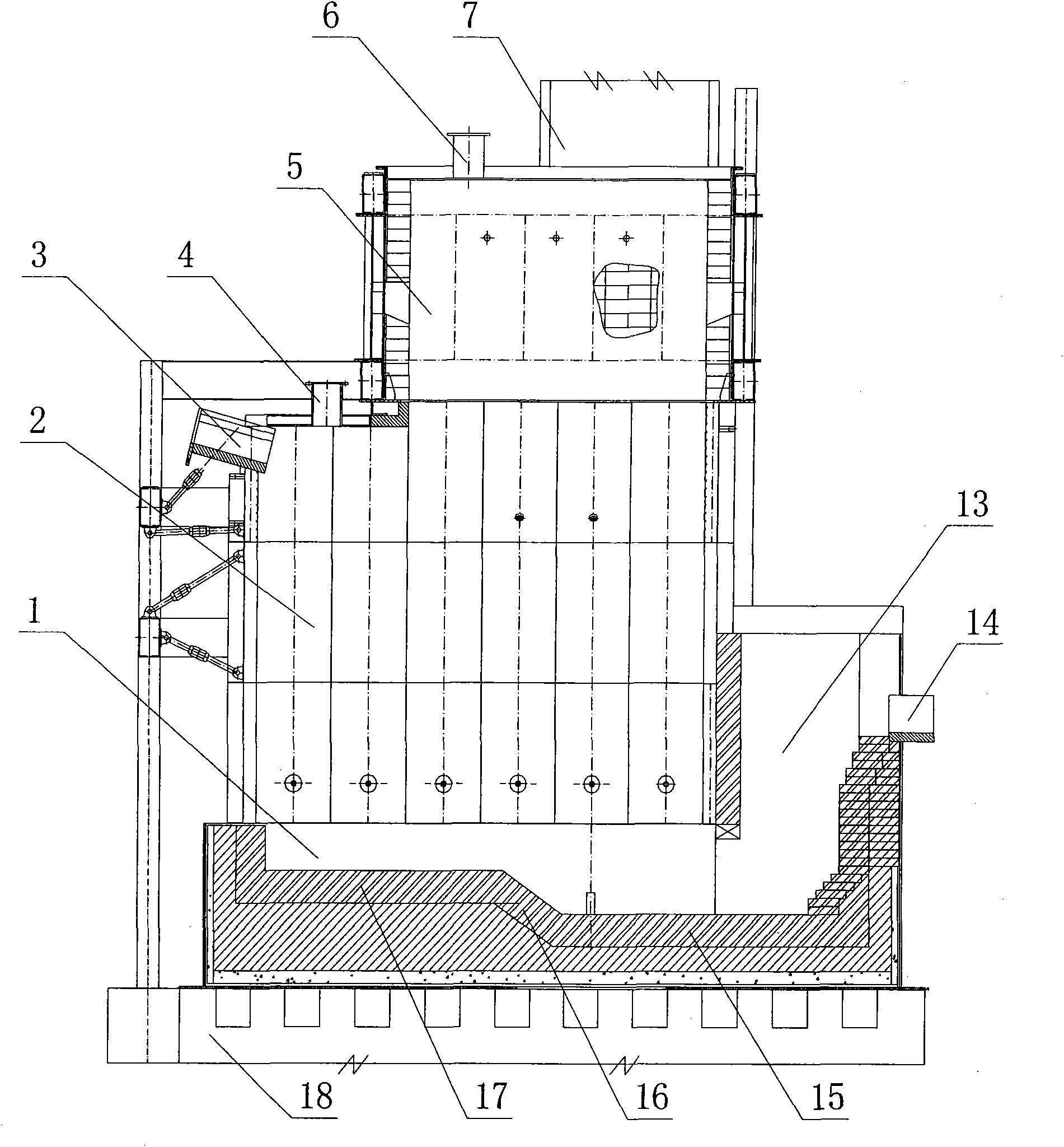 Direct lead-smelting comprehensive metallurgical device and smelting process