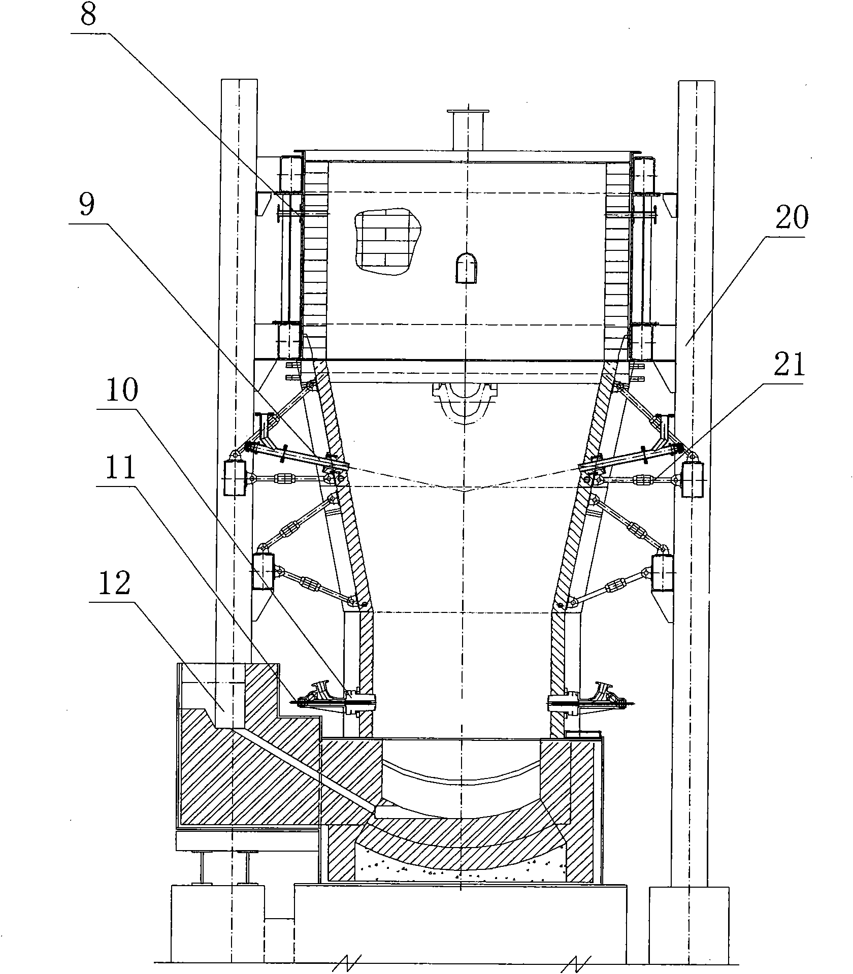 Direct lead-smelting comprehensive metallurgical device and smelting process