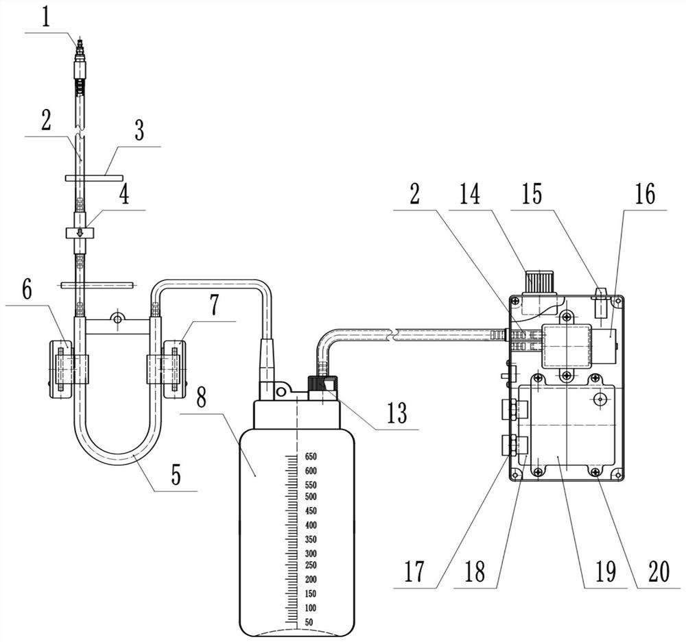 An adjustable automatic negative pressure drainage device