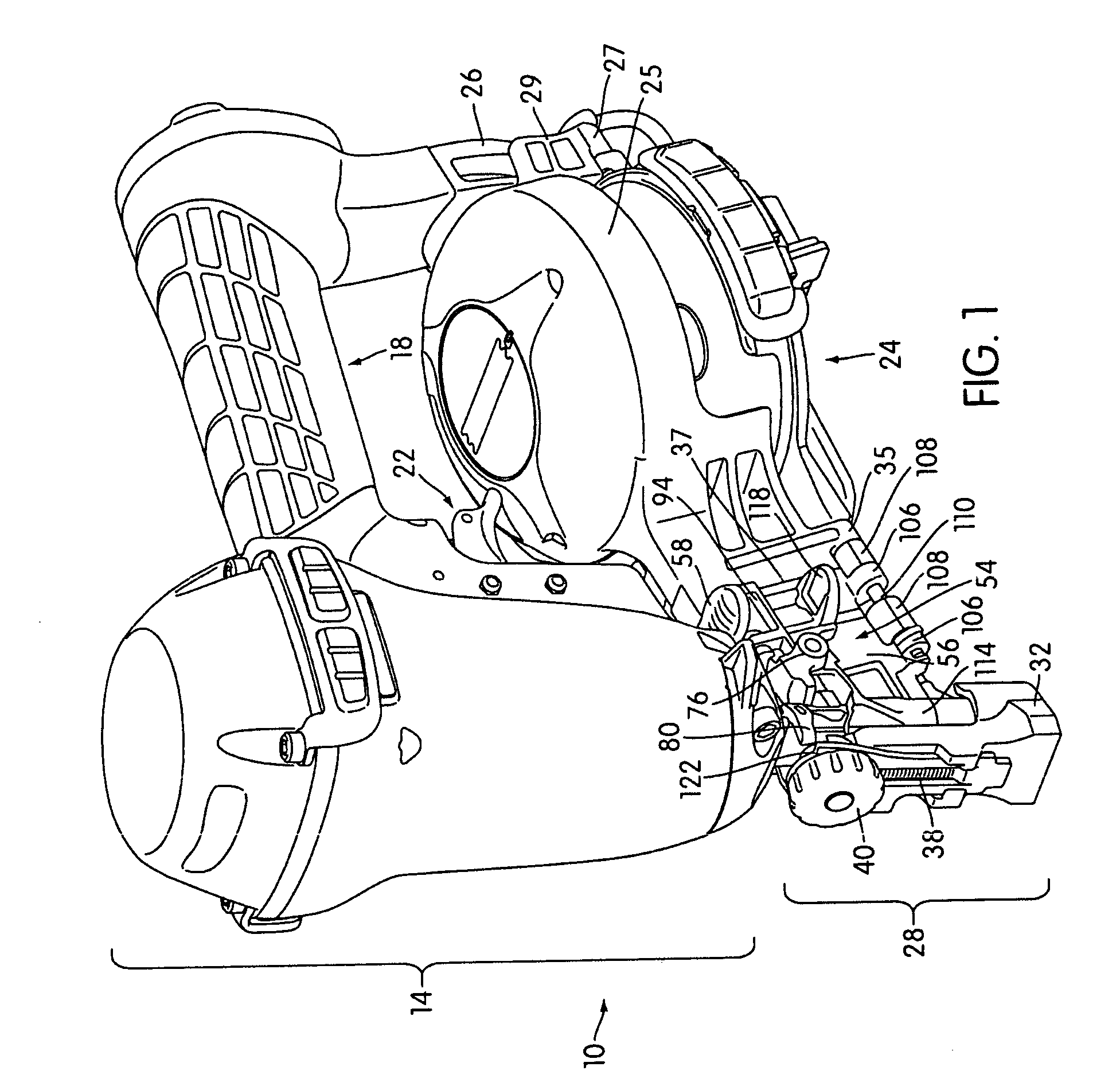 Integrated check pawl, last nail-retaining, and dry fire lock-out mechanism for fastener-driving tool