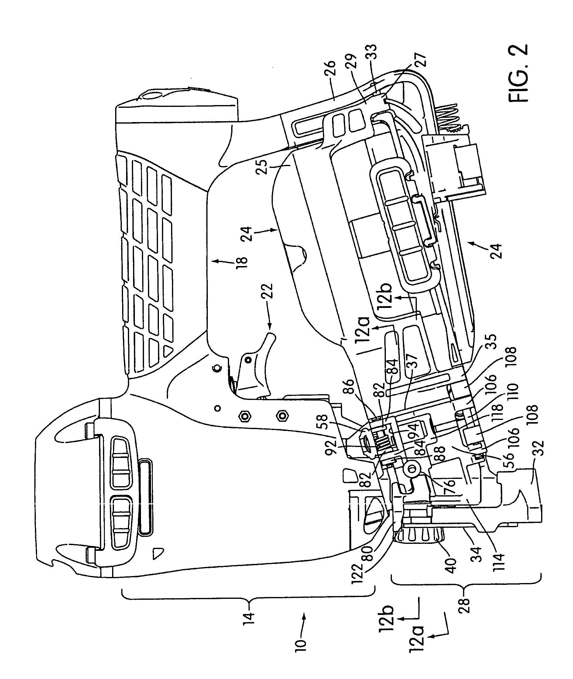 Integrated check pawl, last nail-retaining, and dry fire lock-out mechanism for fastener-driving tool