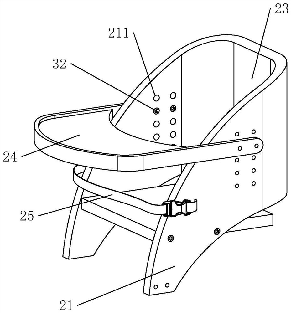 A kind of children's dining chair