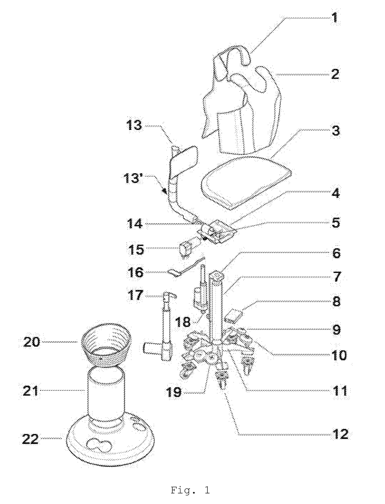 Body support device for surgery