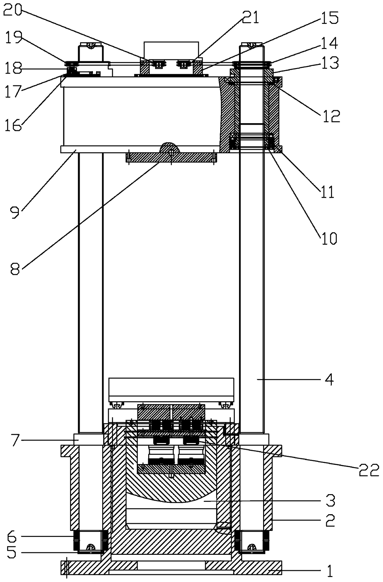 Build-up force standard machine capable of realizing self-checking function