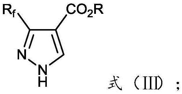 Preparation method of 3-fluoroalkyl-1H-pyrazole-4-formic ester