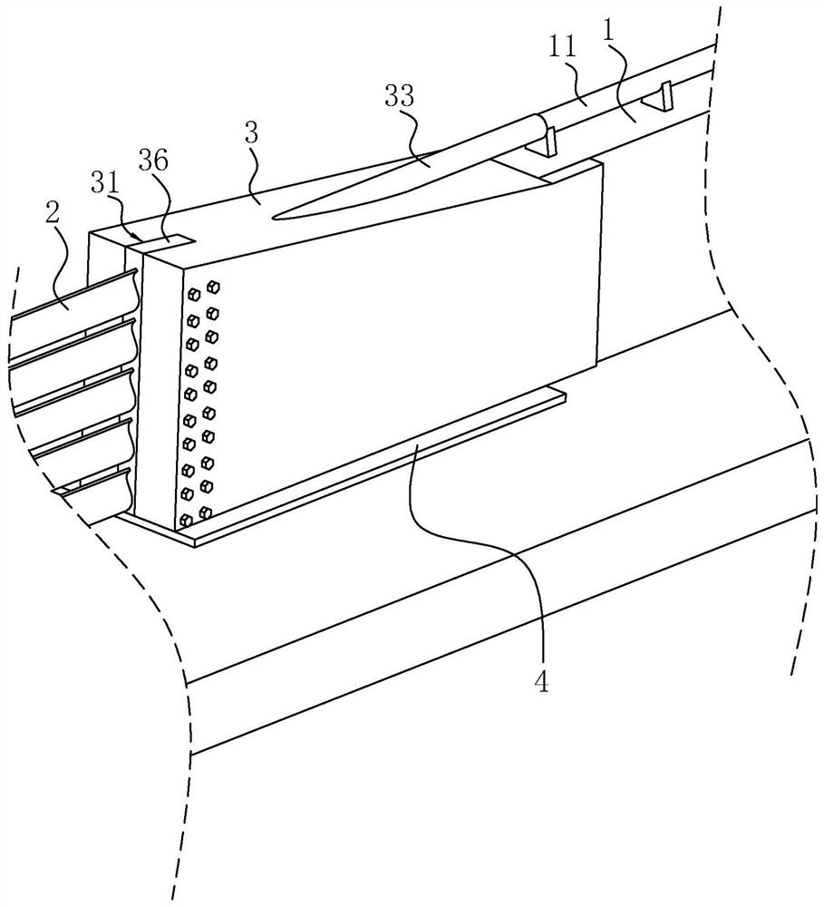 Connecting structure of bridgehead transition section concrete anti-collision guardrail and corrugated steel guardrail, and construction method thereof