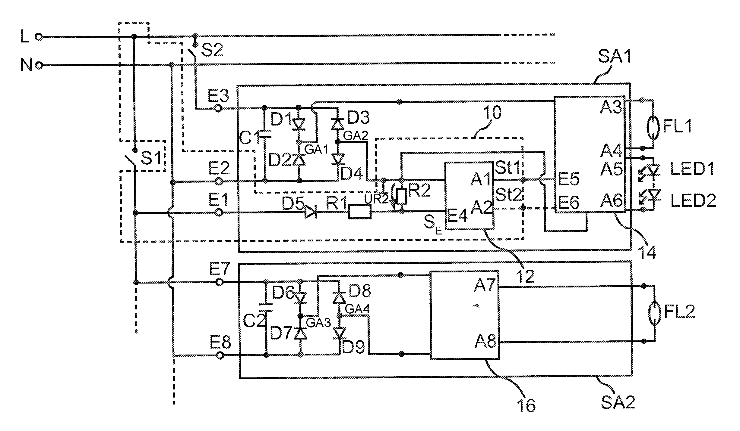 Control Apparatus for a Circuit Arrangement for Operating a Light Source, as well as a System Comprising a Circuit Arrangement and a Circuit Arrangement, as well as a Method for Operating a Light Source