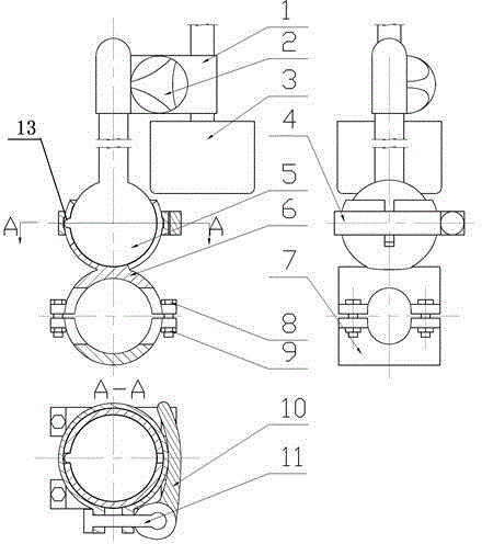 Bicycle umbrella device capable of being adjusted in multiple directions